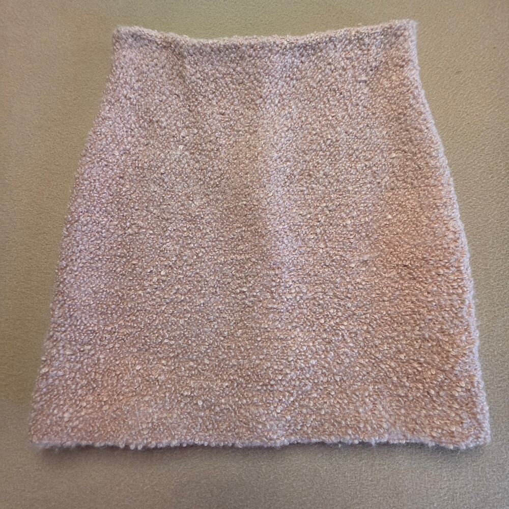 Fendi 365 Vintage 80s 90s Pink Boucle Textured Mini Skirt Wool Mohair Sz XS